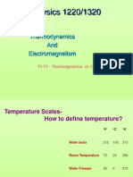 Physics 1220/1320 Thermodynamics and Electromagnetism Key Concepts