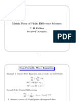 Matrix Form of Finite Difference Schemes