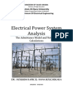 Electrical Power System Analysis 3. The Admittance Model and Network