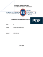 Los Medios de Comunicación en El Perú Actual