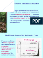 Conservation and Human Societies: - Preservation of Biological Diversity Is Often in - What Is