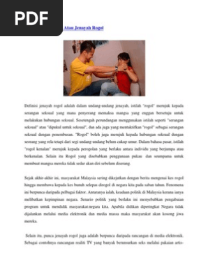 Gejala Sosial Rogol Atau Jenayah Rogol Pdf