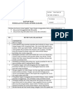 Daftar Tilik Sadari Mandiri