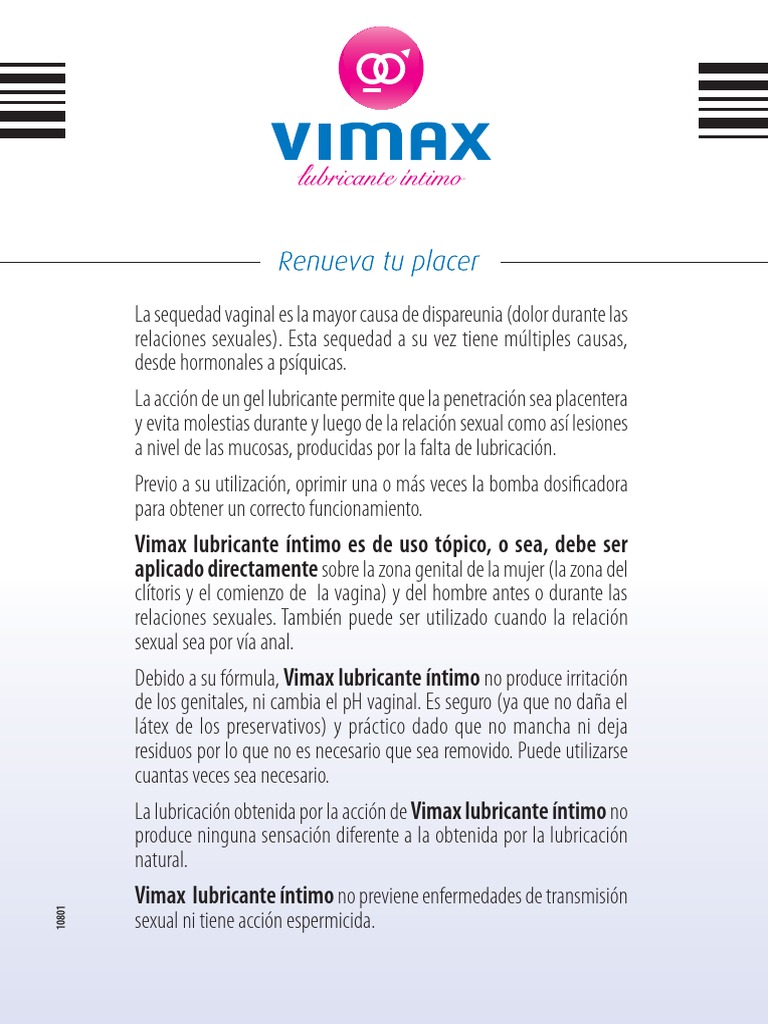 Vimax Gel: Uso y Beneficios del Lubricante | PDF | Salud y bienestar