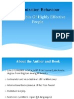 The 7 Habits of Highly Effective People - Organization Behaviour (OB)