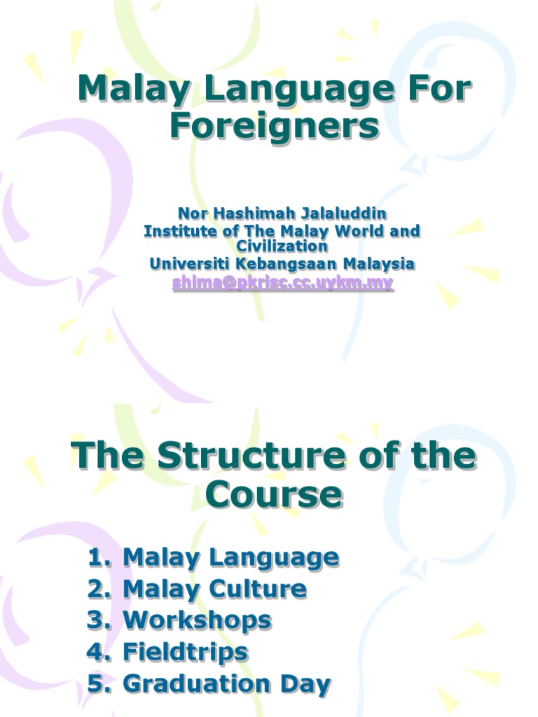 Beginner's Malay Language Course Guide | PDF | Indonesian Language ...