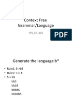 Context Free Grammar 