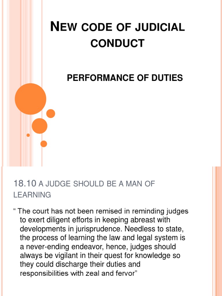 New Code of Judicial Conduct PDF Witness Cross Examination