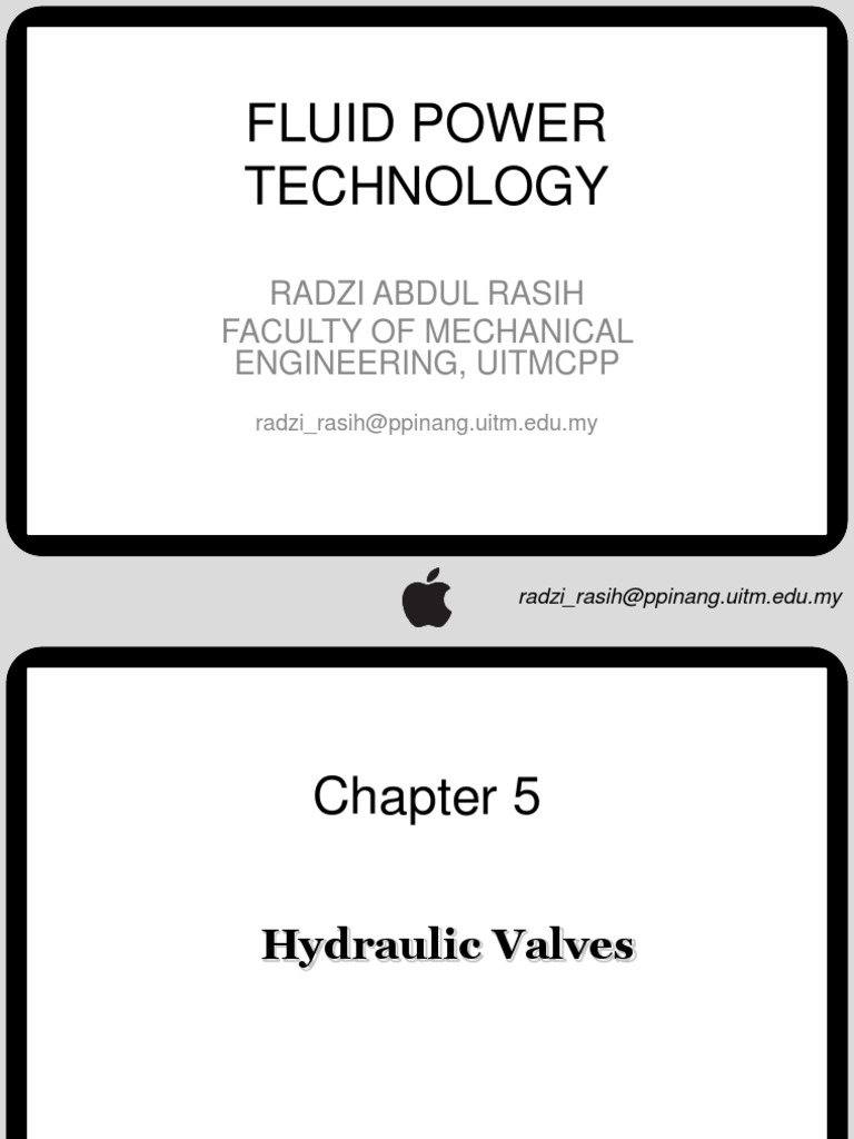 Chapter 5 Hydraulic Valves PDF Valve Actuator