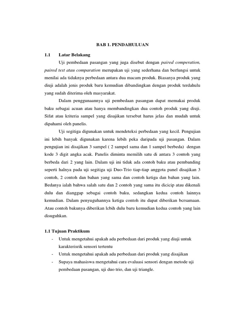 Uji Pembedan, Tri Angel Dan Duo Trio | PDF