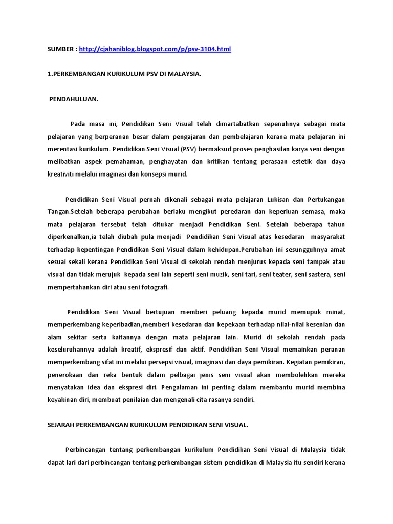 Perkembangan Kurikulum PSV Di Malaysia  PDF