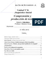 Unidad 0- Comprensión y producción de textos- 4º año 2014