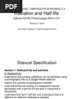 Igcse 72 Radiation&Halflife