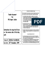 Tender Document For POL Depot, Cochin: Tender # IBP/BL/P-10/COC/01 Due Date 29