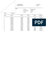 HDFC Bank LTD Repayment Schedule: Date: 02/03/2014