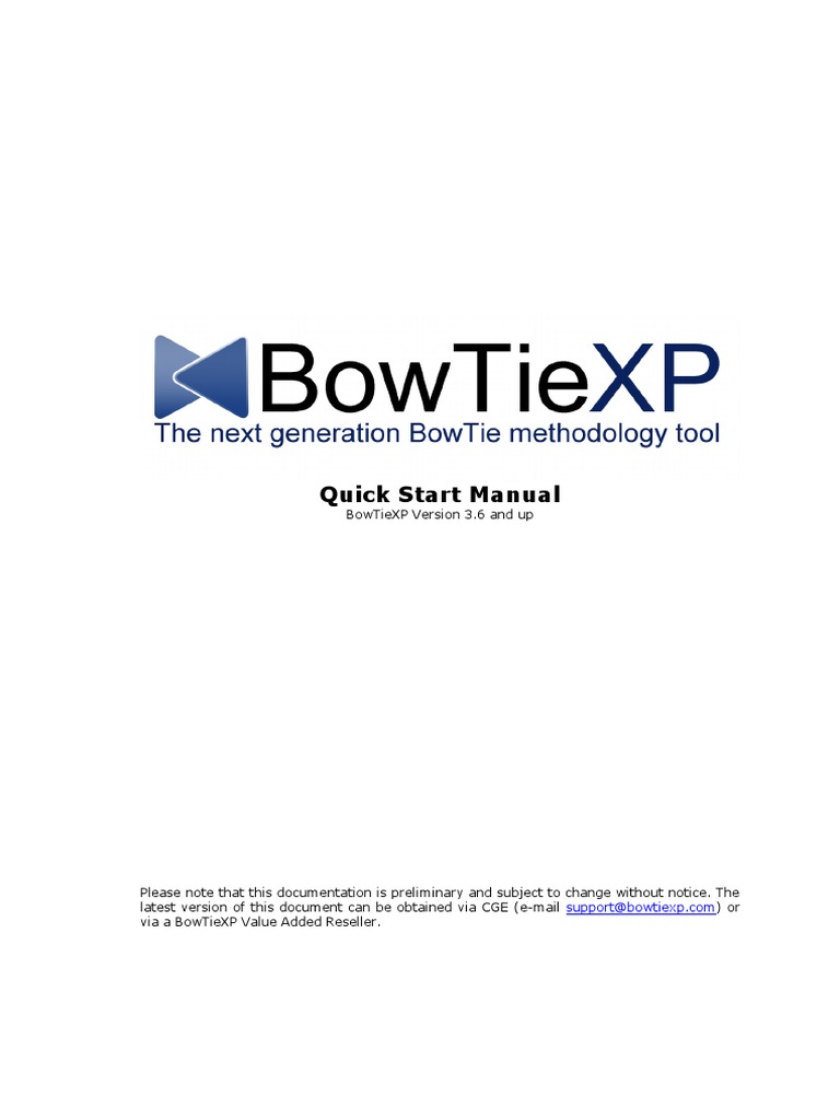 Bowtiexp 3 6 And Up Quick Start Manual En Pdf Risk Competence Human Resources