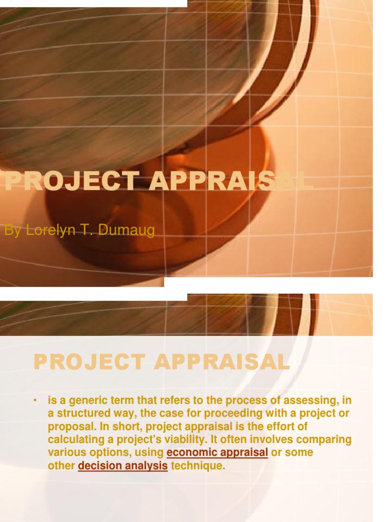 Project Appraisal Process Explained | PDF | Art | Technology & Engineering