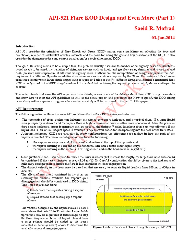 API521 Flare KOD Design and Even More _Part 1 Pump Hvac