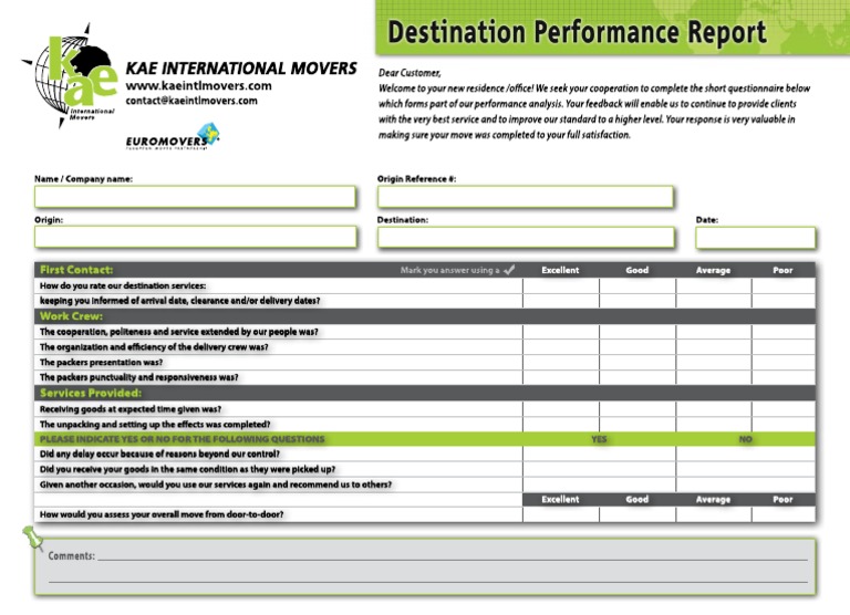 Customer Satisfaction Survey for Moving Services | PDF | Career & Growth