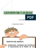 1. PRESENTACIÓN GESTION DE CALIDAD EDUCACION PARTE I