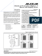 2-Wire Interfaced, 2.7V to 5.5V, 4-Digit 5 x 7 Matrix LED Display Driver MAX6953
