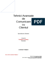 Tehnici Avansate de Comunicare cu Clientul.doc
