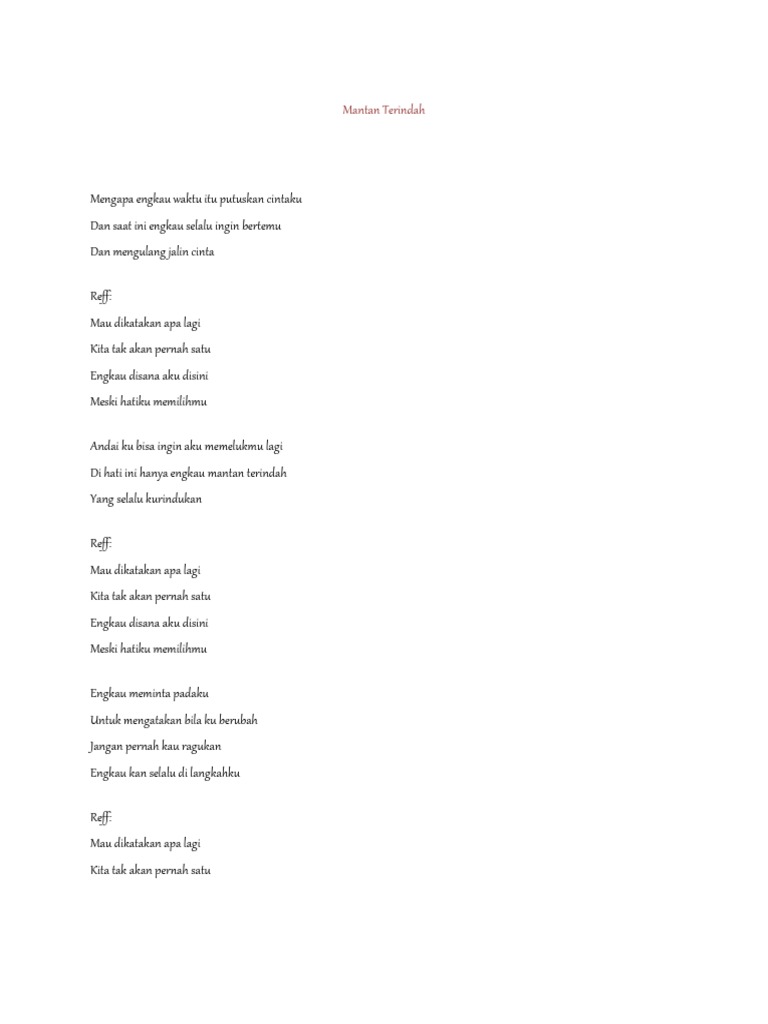 Mantan Terindah Pdf