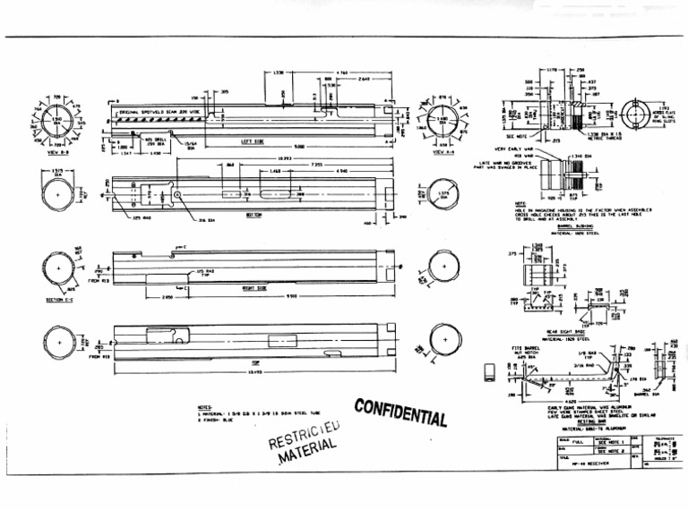 MP40 Receiver Blueprint