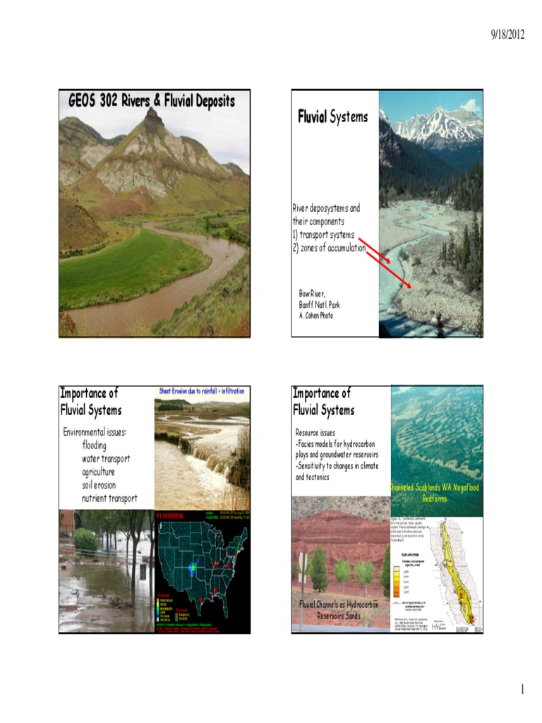 Fluvial Systems: Types and Importance | PDF | River | Sedimentology