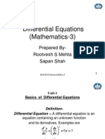 Basic Concepts of First Order Differential Equations