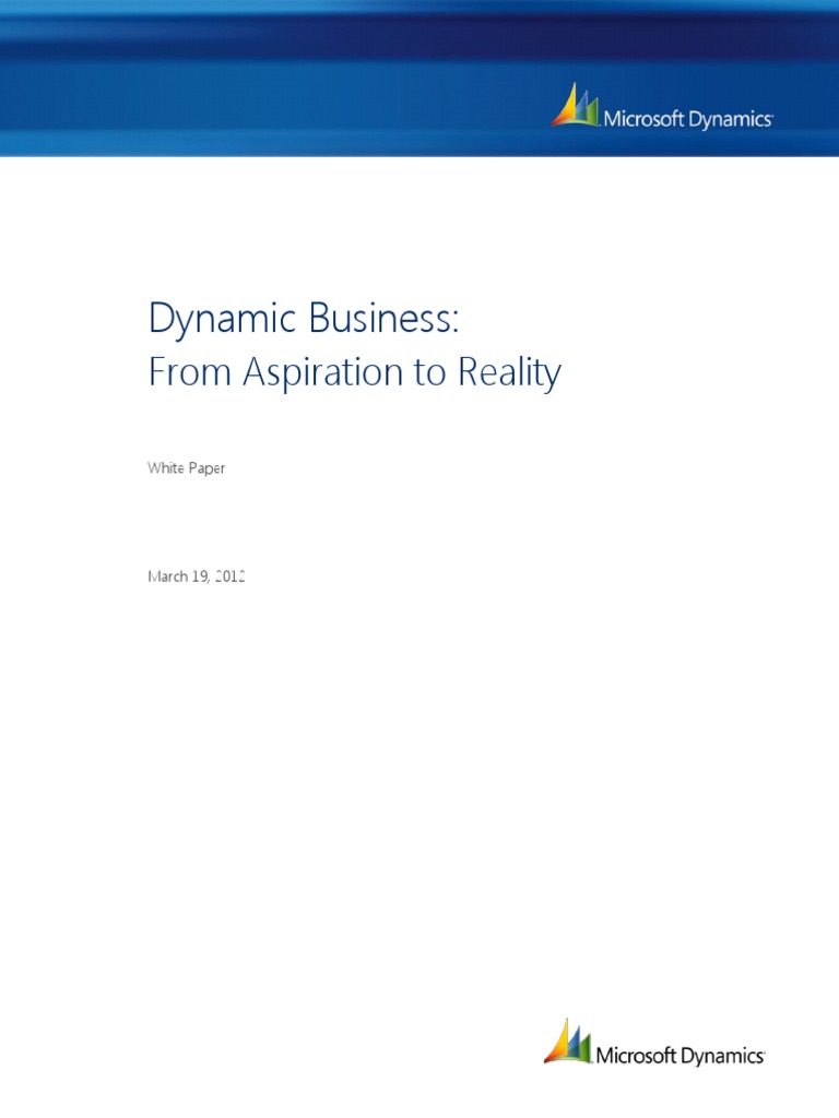 Dynamic Business 2 0 Vision Paper | PDF | Cloud Computing | Microsoft