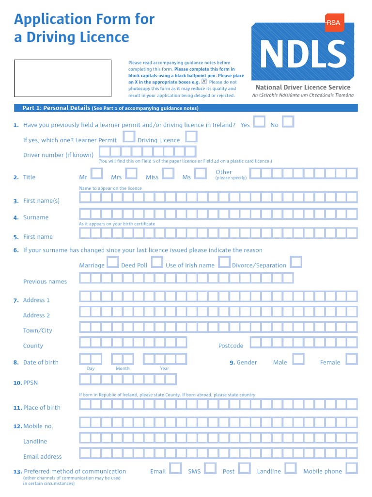 Driving Licence Application Form D401 | PDF | Driver's License | Payments