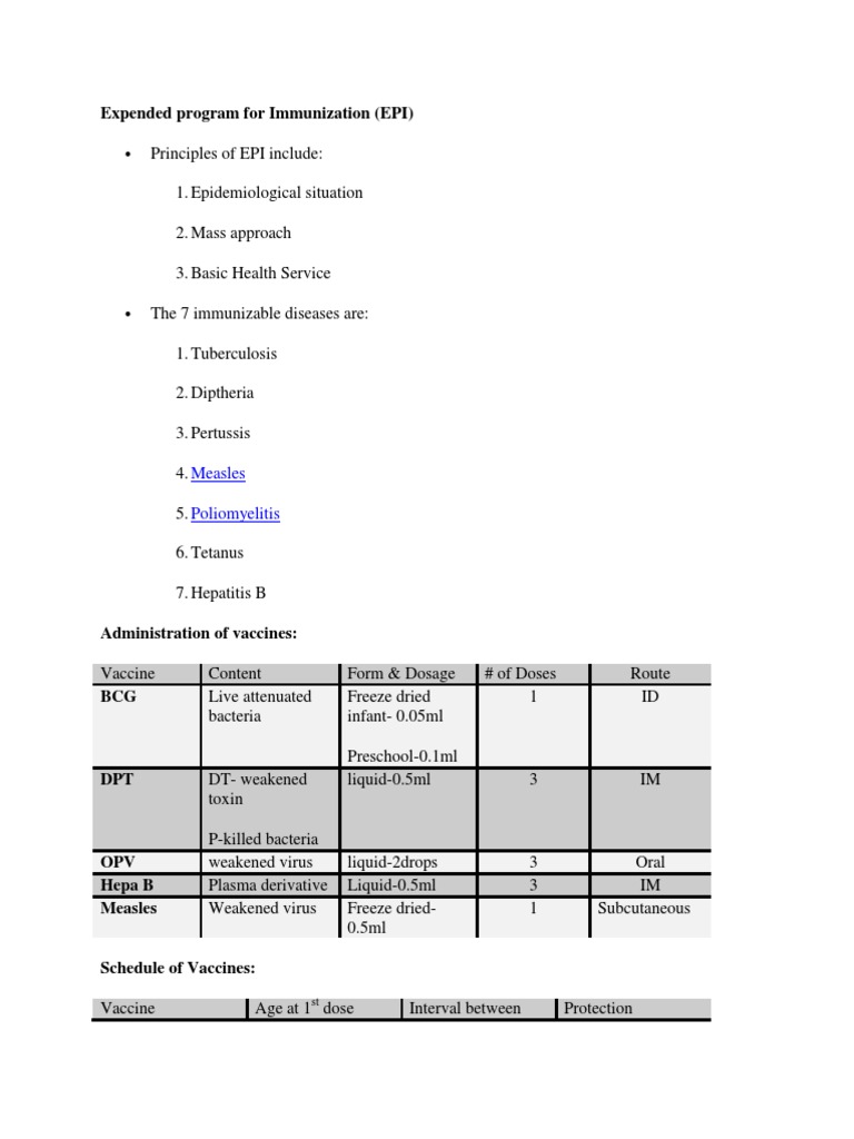 Expended Program For Immunization | PDF | Vaccines | Rtt