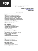 Download Environmental Education Syllabus in BEd of 11 Indian Universities by vinodpr111 SN211542005 doc pdf