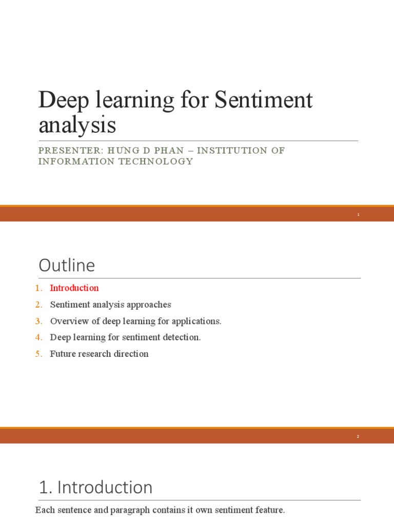 Deep Learning for Sentiment Analysis | PDF | Artificial Neural Network ...