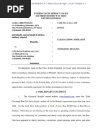 Alexa Brenneman v. Cincinnati Bengals, Class Action Complaint and Jury Demand, Filed 2/11/14