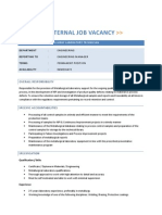 Internal Job Vacancy