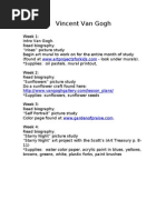 Download Vincent Van Gogh Lesson Plan by momteaches2 SN21154881 doc pdf