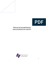 Manual Deprocedimientos Para Proyectos de Nutricion