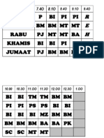 Jadual Waktu Kelas - Besar