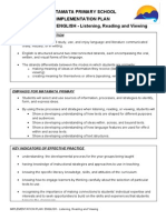 implementation plan - english - listening reading and viewing