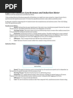 Difference Between Synchronous and Induction Motor