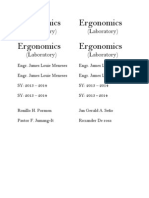 Ergonomics Ergonomics Ergonomics Ergonomics: (Laboratory) (Laboratory)