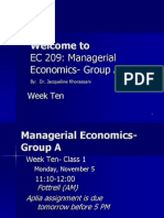 Welcome To: EC 209: Managerial Economics-Group A