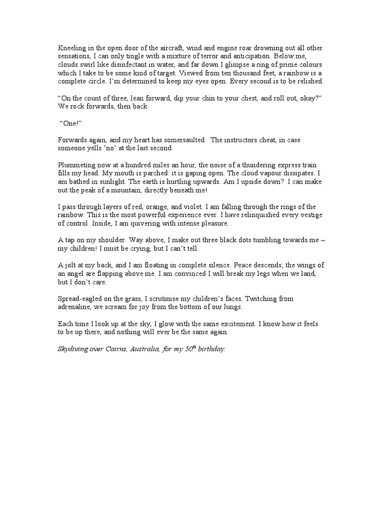 Skydive | PDF | Young Adult