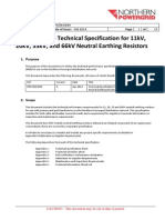 NPS/003/009 - Technical Specification For 11kV, 20kV, 33kV, and 66kV Neutral Earthing Resistors