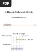 Schlieren & Shadowgraph Methods: Aerospace Engineering 311L