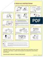 Sb100 Descale Instructions: Warning - Do Not Leave The Brewer Unattended During This Procedure