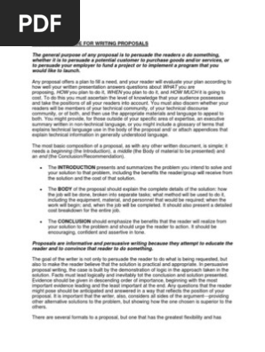 Proposal Writing