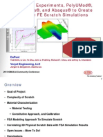 Combining Experiments, Polyumod®, Kornucopia®, and Abaqus® To Create Accurate Fe Scratch Simulations